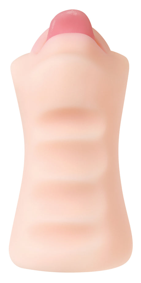 Evolved Novelties Real Mouth Stroker — 6.5 in Open-Ended TPE Stroker - ZE-MS-0410-2