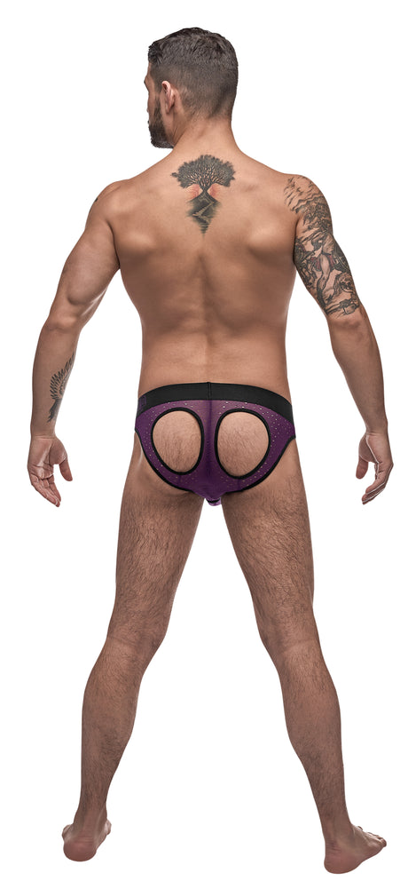 Airotic Mesh Butt Out Bikini - Purple - Medium by Male Power