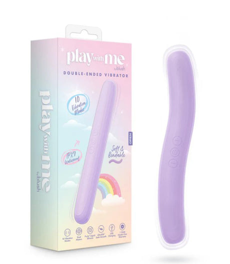 Blush Play With Me Double-Ended Silicone Vibrator — Purple - BL-22611