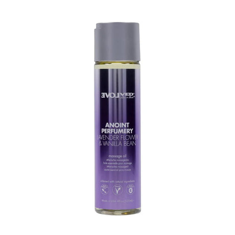 Evolved Novelties Anoint Parumery Lavender & Vanilla Bean Massage Oil, 4 oz - EN-LQ-4431-2