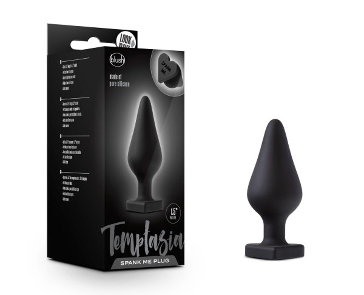 Temptasia - Spank Me Butt Plug - Black by Blush