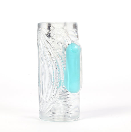 "Aster Vibrating Male Masturbator With Bullet - Clear MTMA2101"