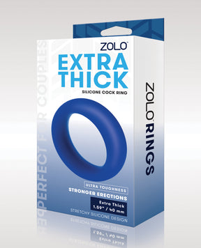 ZOLO Extra Thick Silicone Cock Ring - Blue by ZOLO