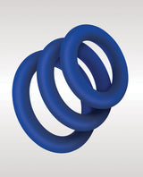 ZOLO Extra Thick Silicone Cock Rings - Blue Pack of 3 by ZOLO