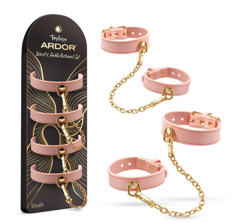 Blush Temptasia Ardor Wrist & Ankle Restraints — Pink - BL-55520