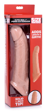 XR Brands Ultra Real 1 Inch Solid Tip Penis Extension Sleeve - SM-AF541