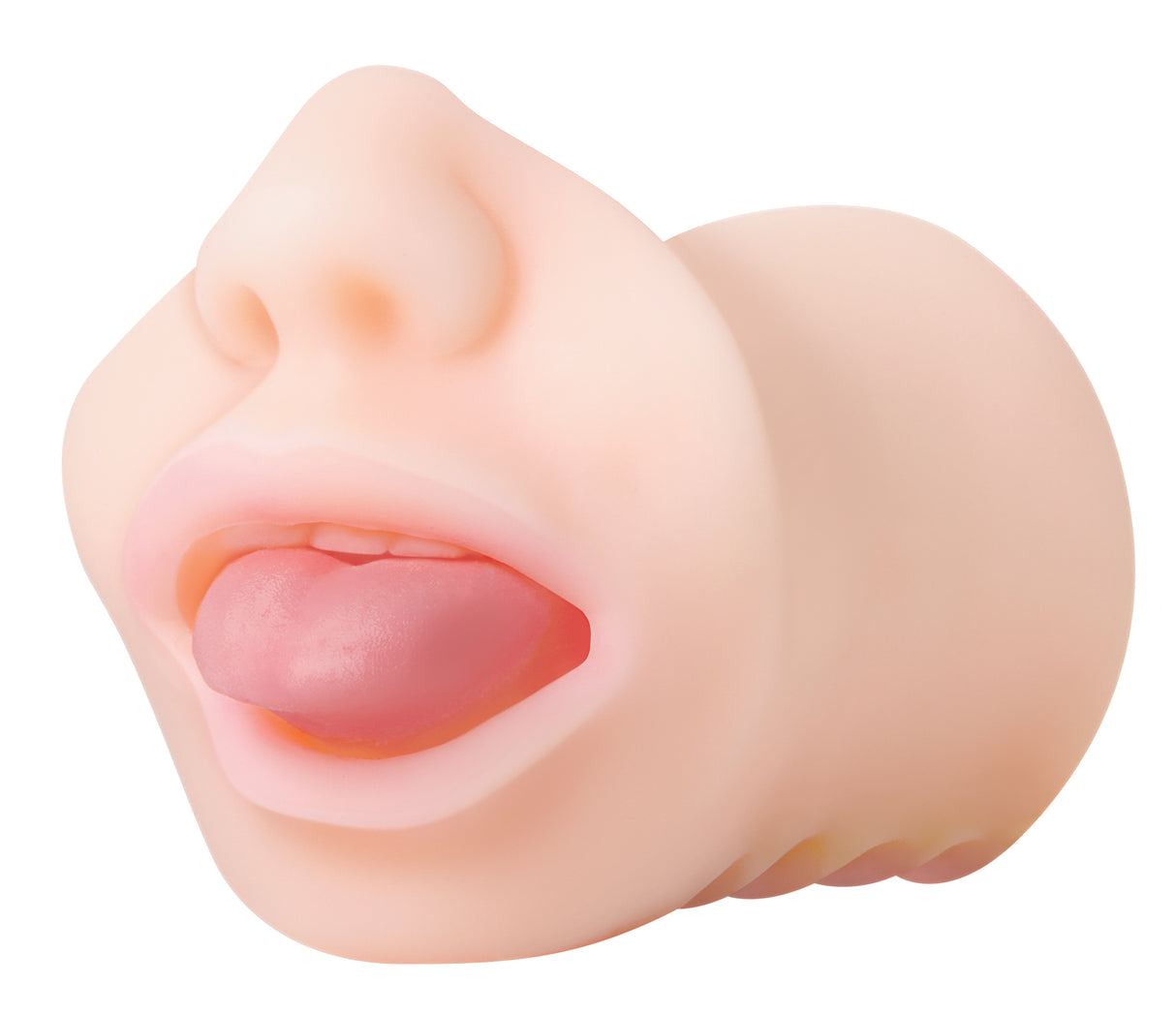 Evolved Novelties Real Mouth Stroker — 6.5 in Open-Ended TPE Stroker - ZE-MS-0410-2