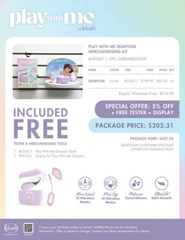 Blush Play With Me Snapstar Merchandising Kit — 6-Piece Display Kit - M-90067