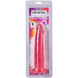 Doc Johnson Crystal Jellies Realistic Dildo — 9 in, Pink - DJ0288-47-CD