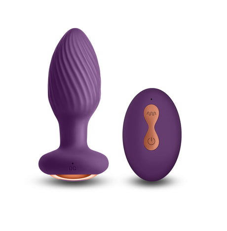 nsnovelties Inya Alpine Remote Gyrating Anal Plug, Purple - NSN-0558-35