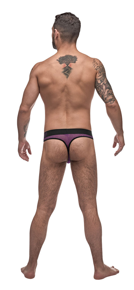 Airotic Mesh Enhancer Thong - Purple - S/m by Male Power