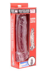 XR Brands Clear Realistic Penis Enhancer & Ball Stretcher - SM-AF697