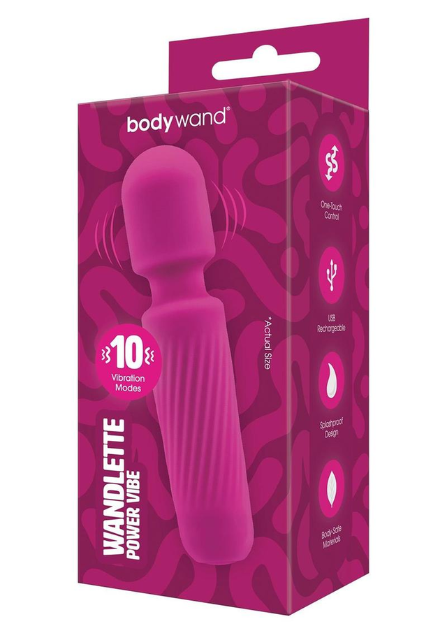 XGEN Bodywand Mini Wand Vibrator — Silicone, USB Rechargeable, Pink - X-BW186