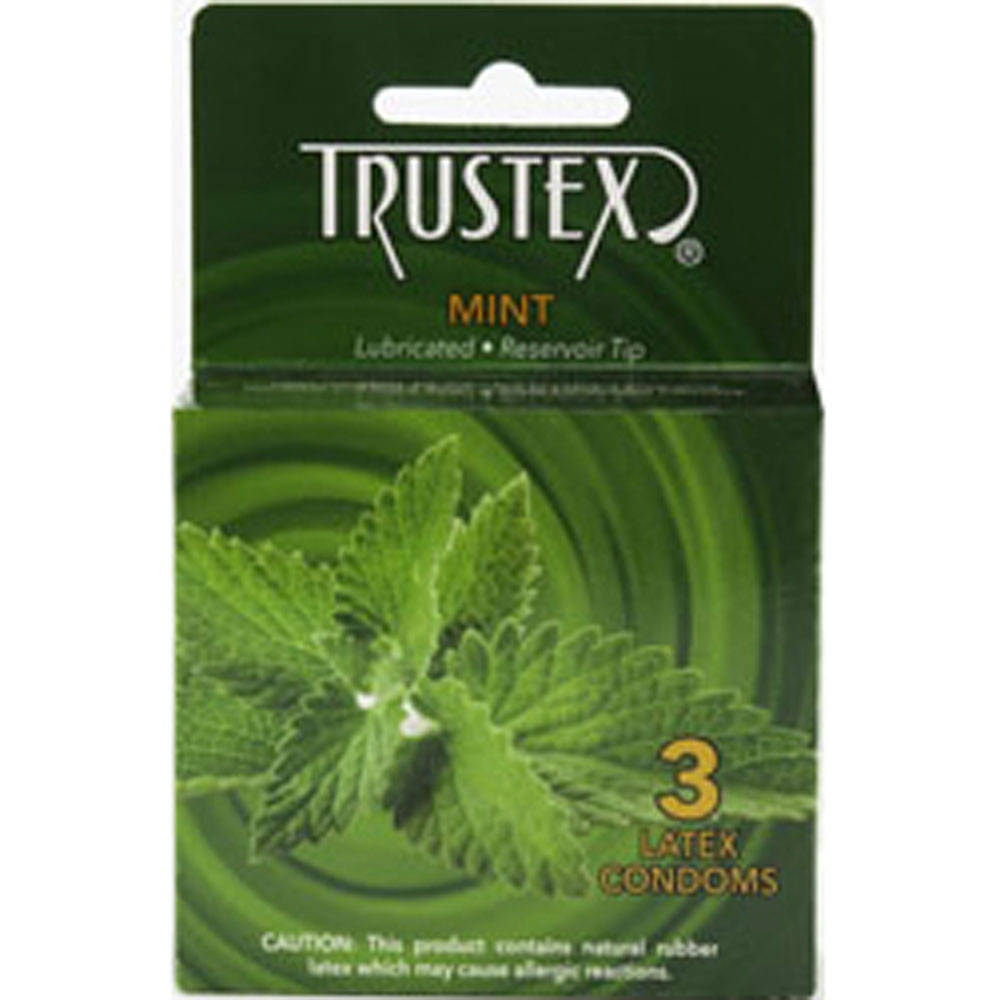 Paradise Marketing Trustex Mint Lubricated Condoms - 3 Pack - AL-4005