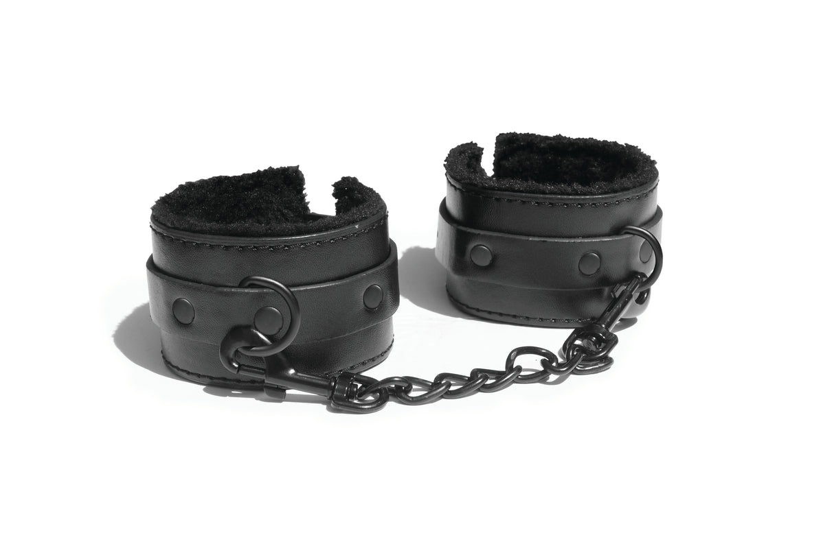 Sportsheets Sex and Mischief Shadow Fur Handcuffs, 9" - SS099-12