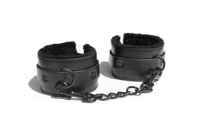 Sex and Mischief Shadow Fur Handcuffs by Sportsheets