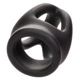 Alpha Liquid Silicone Dual Cage and Ring - Black Ring - Black