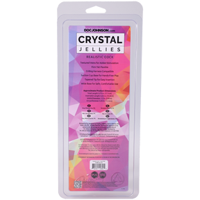 Doc Johnson Crystal Jellies Realistic Dildo — 7 in Pink - DJ0288-43-CD