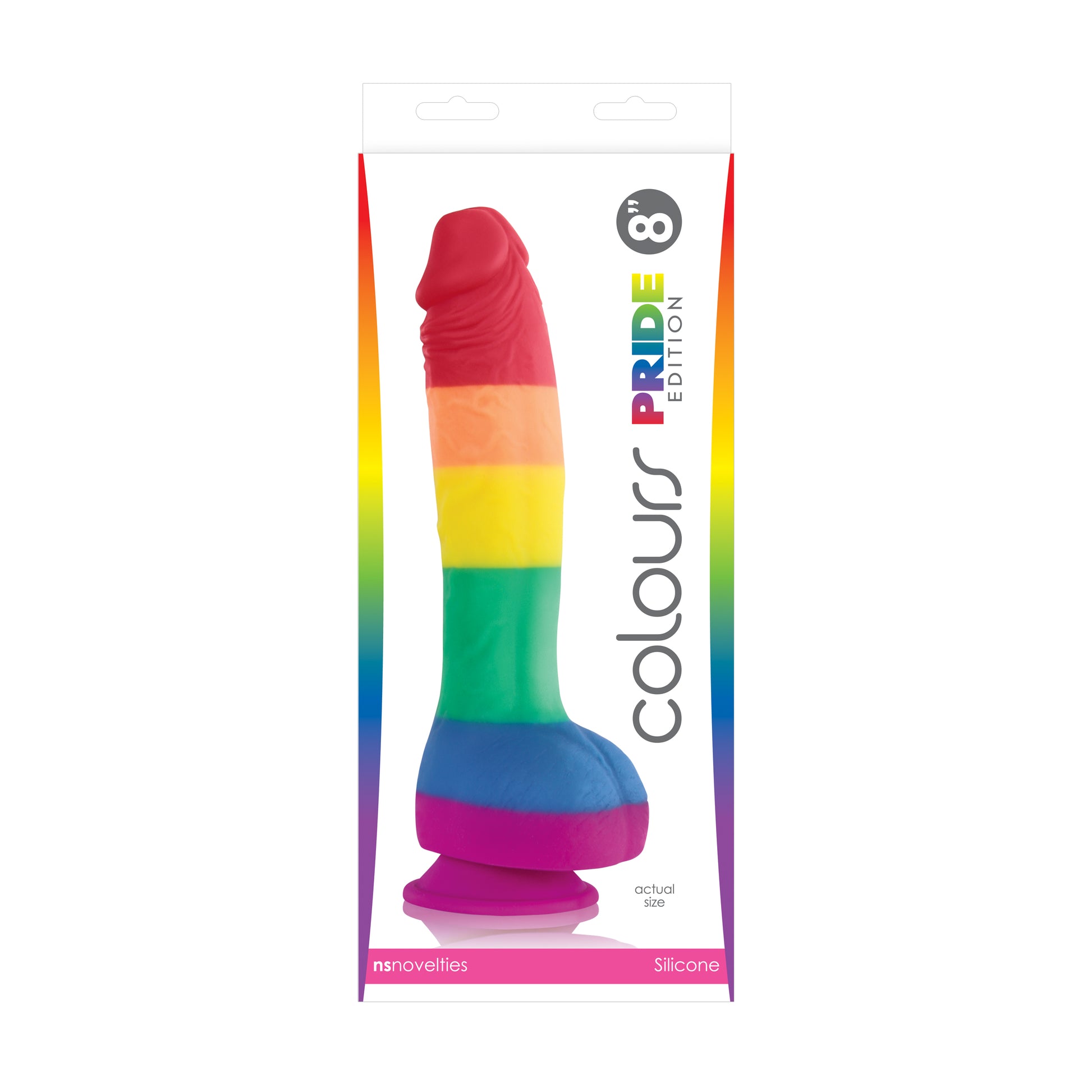 Colours Pride Edition - 8 Inch Dong - Rainbow by nsnovelties