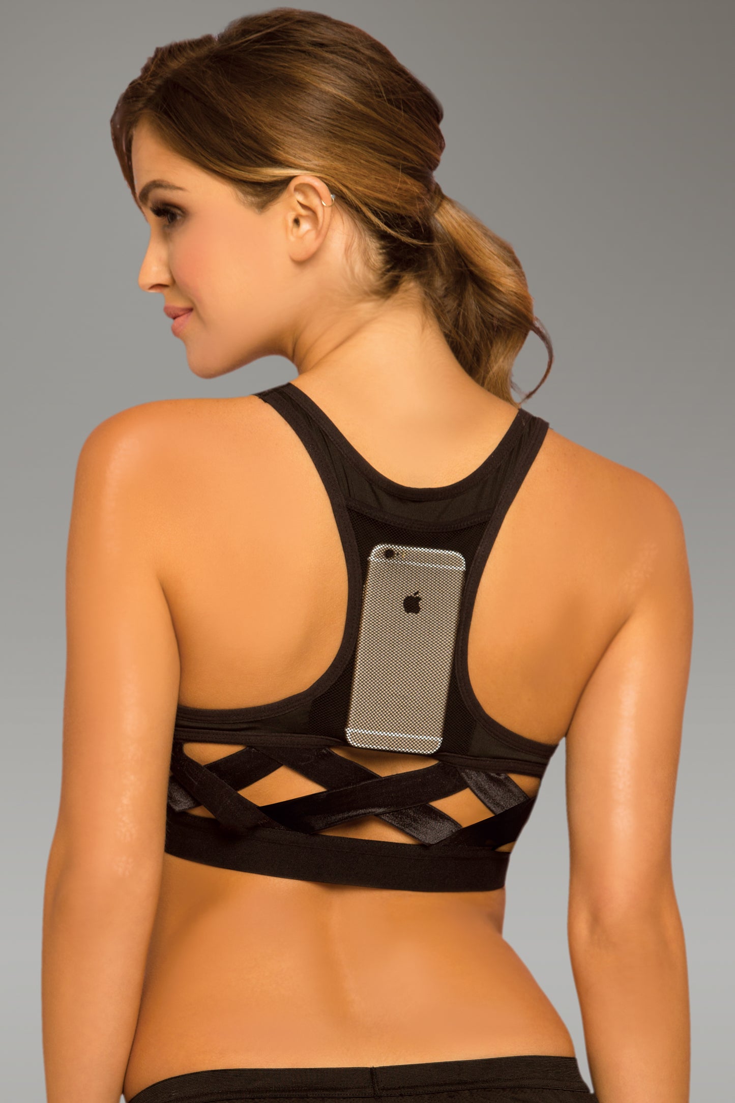 Strike Score More Sports Bra With Netting Inserts - Large - Black by Seven Til Midnight