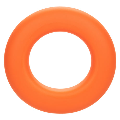 CalExotics Alpha Liquid Silicone Prolong Large Ring — Orange, 1.25 in - SE1491552