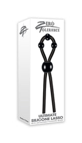 Evolved Novelties Ultimate Silicone Lasso — Black Penis Ring - ZE-CR-3183-2