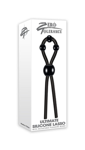 Evolved Novelties Ultimate Silicone Lasso — Black Penis Ring - ZE-CR-3183-2