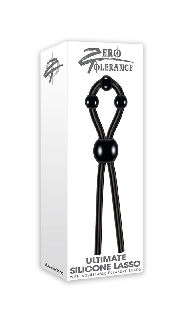 Evolved Novelties Ultimate Silicone Lasso — Black Penis Ring - ZE-CR-3183-2