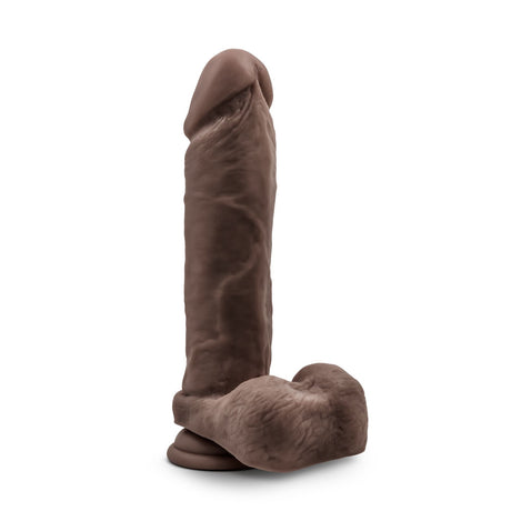 Blush Au Natural 9 Inch Dildo with Suction Cup — Chocolate - BL-56476