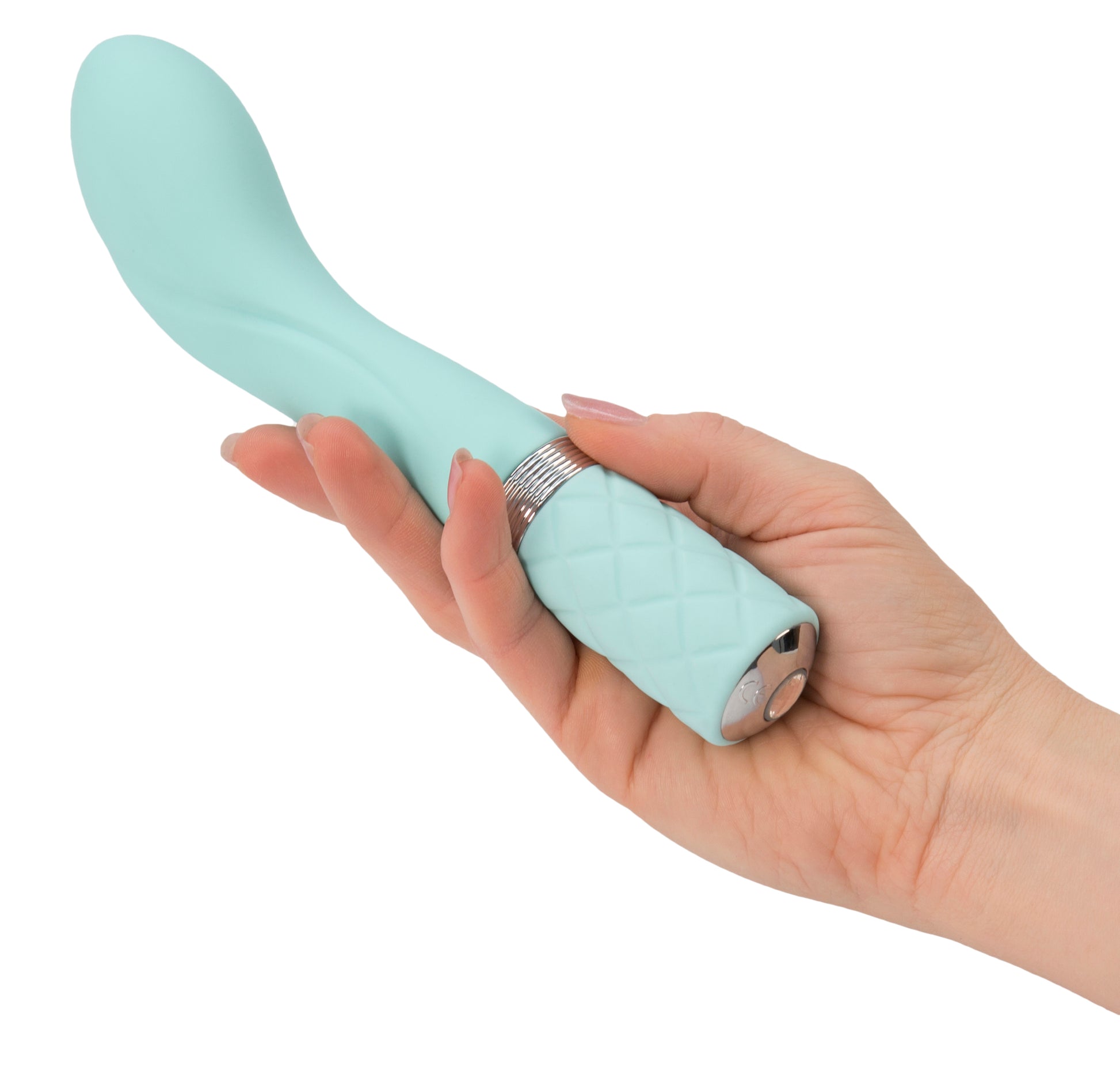 Pillow Talk Sassy G-Spot Vibe With Swarovski Crystal - Teal by BMS Factory