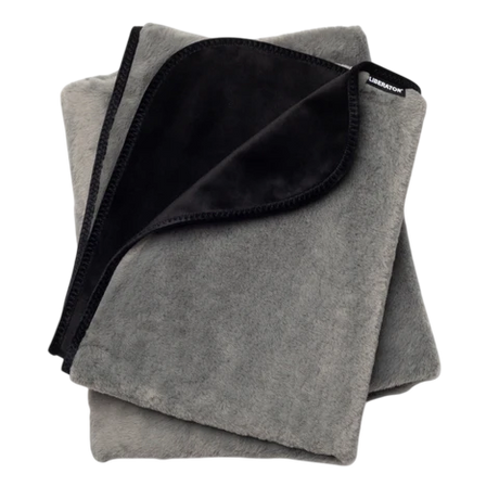 Liberator Reversible Faux Fur & Microvelvet Throw — Regular Size, Grey/Black - L7184