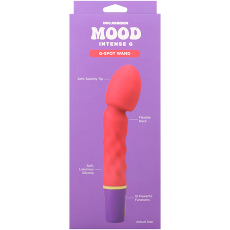 Doc Johnson Mood Intense G Rechargeable G-Spot Vibrator, Pink - DJ1472-01-BX