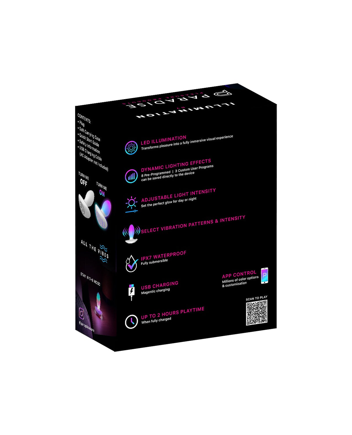 Illumination by Paradise Illuminated Butt Plug with App Control - PR5434
