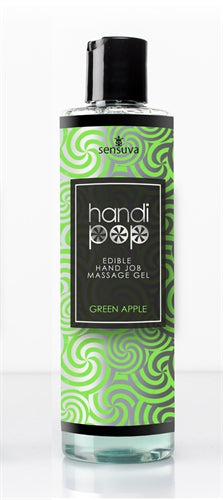 Sensuva Handi Pop Handjob Massage Gel — Green Apple, 4.2 oz - SEN-VL488