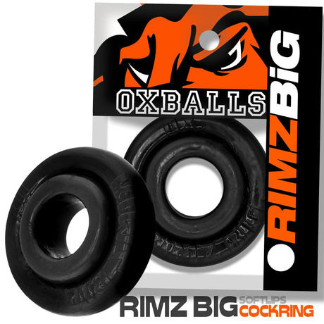 OXBALLS Rimz Big Single Cock Ring — Black - OX-3205-BLK
