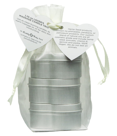 Earthly Body Hemp Seed Massage Candle Trio — 3 x 1.75oz - EB8448
