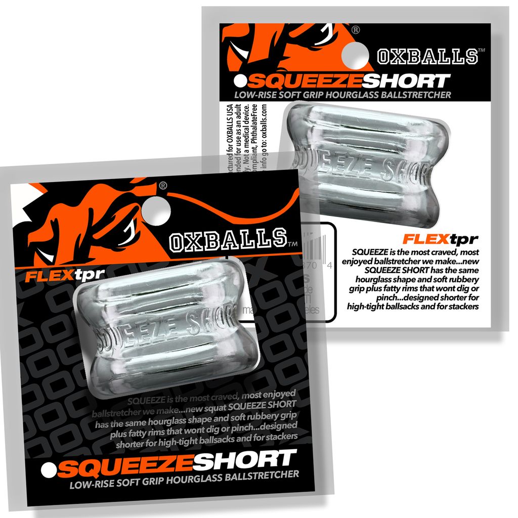 OXBALLS Squeeze Short Ballstretcher — Clear, 1.25 in Height - OX-3208-CLR