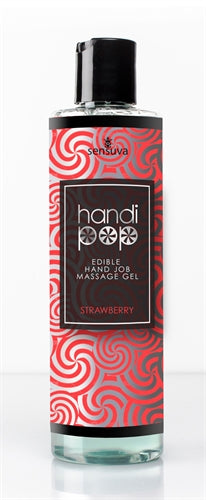 Sensuva Handi Pop Handjob Massage Gel — Strawberry, 4.2 oz - SEN-VL484