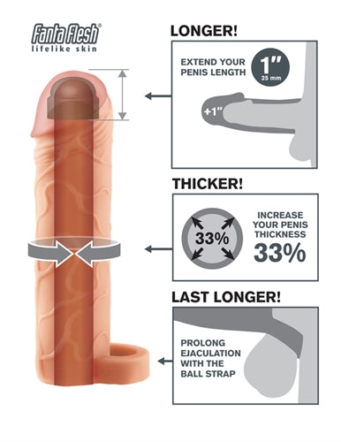 Fantasy Extension 1-Inch Extension With Ball Strap by Pipedream