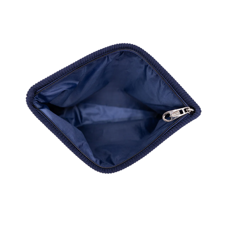 Emojibator Pleasure Pouch — Midnight Blue Corduroy Travel Case (8.25 × 6.9 × 2 in) - EM7150