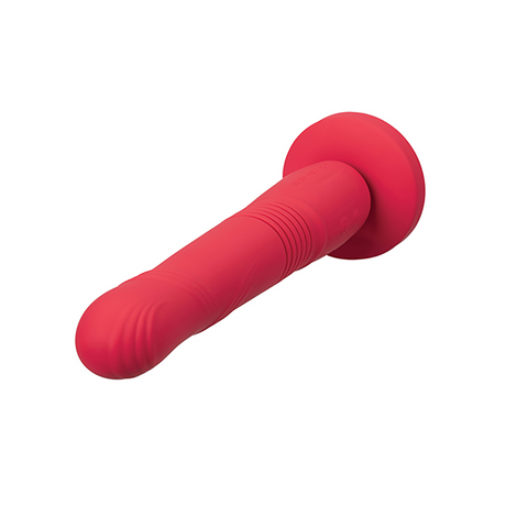 Lovense Gravity Thrusting Dildo — Red, Suction & App Control - LS0104