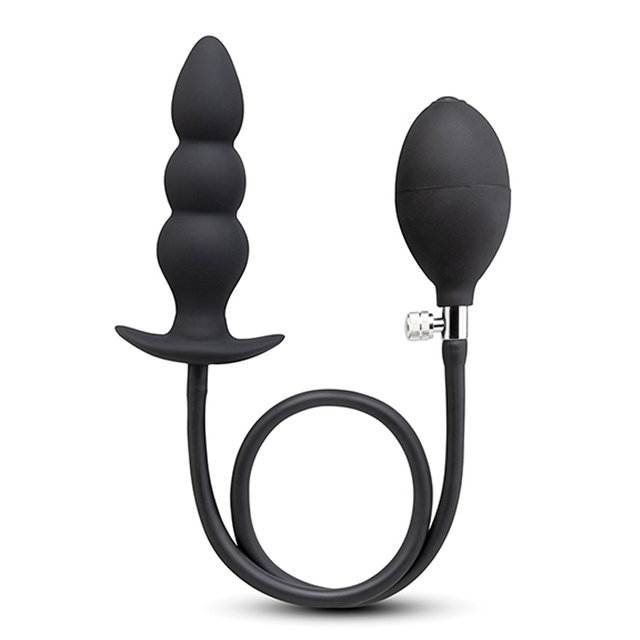 b-Vibe Beaded Inflatable Anal Plug with Hand Pump - BV5922