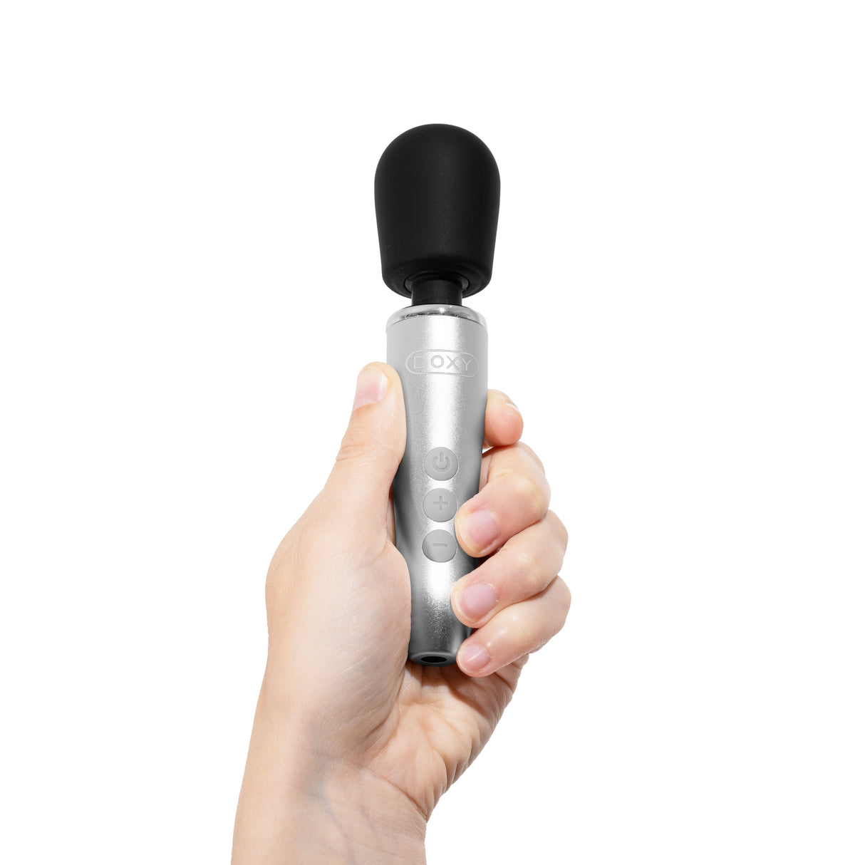 DOXY Doxy Go Brushed Metal — 15 cm Compact Travel Wand - DX0425