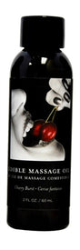 Earthly Body Cherry Edible Massage Oil — 2 fl oz - EB-MSE201E