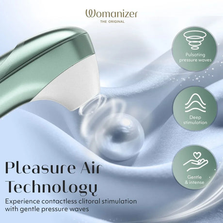 Womanizer Pro Clitoral Stimulator — Sage Green - WZ6858