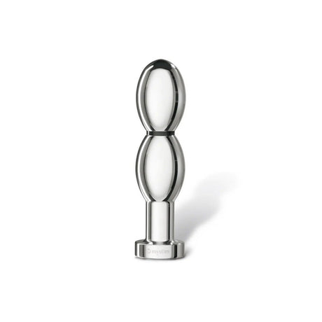 Mystim O(h!)-thello Oval E‑Stim Dildo — Aluminum, 14 cm - MY1104