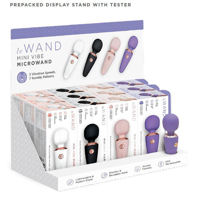 LE Wand Mini Micro Wand Counter Display — 12-Pack + 2 Tester - LW1425