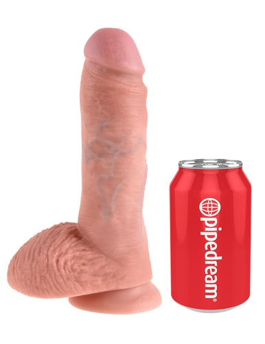 King Cock 8-Inch Cock With Balls - Flesh by Pipedream