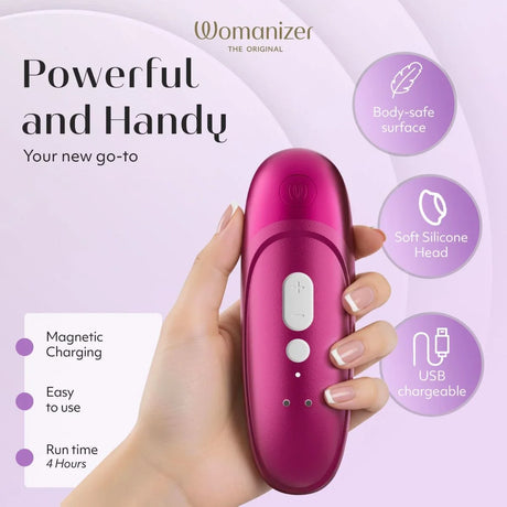 Womanizer Pro Clitoral Stimulator — Vibrant Pink - WZ6872