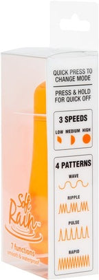Soft Rain Power Bullet 3 Inch Breeze Coated 7 Function - Orange by BMS Factory